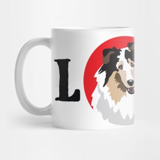 Blue Merle Collie Love Mug